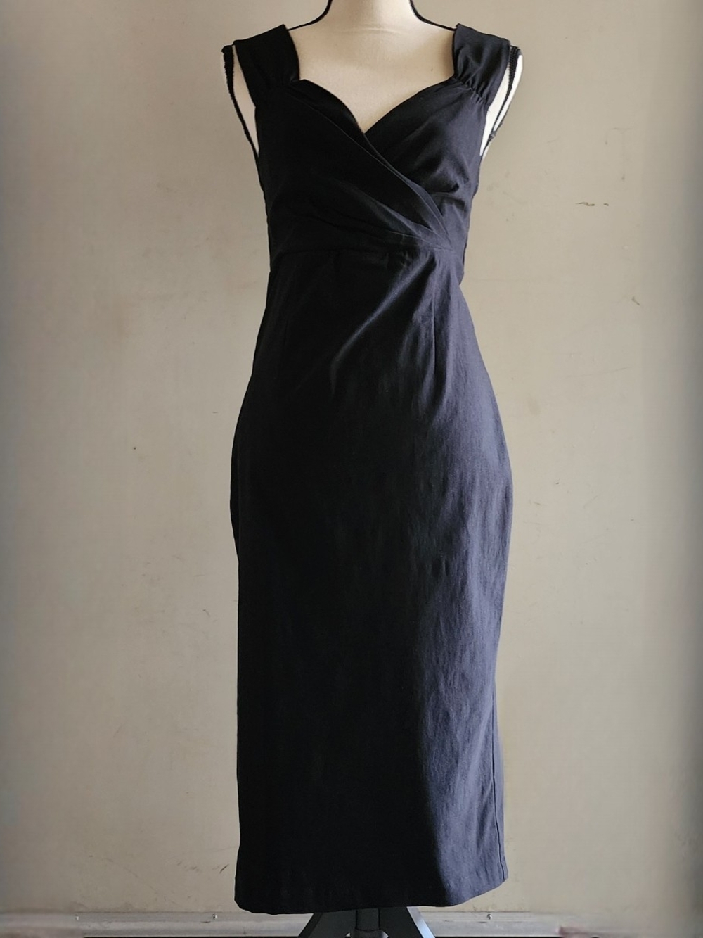 Rock Steady Women's Dress Black 1X Sleeveless Pinup Wiggle Dress